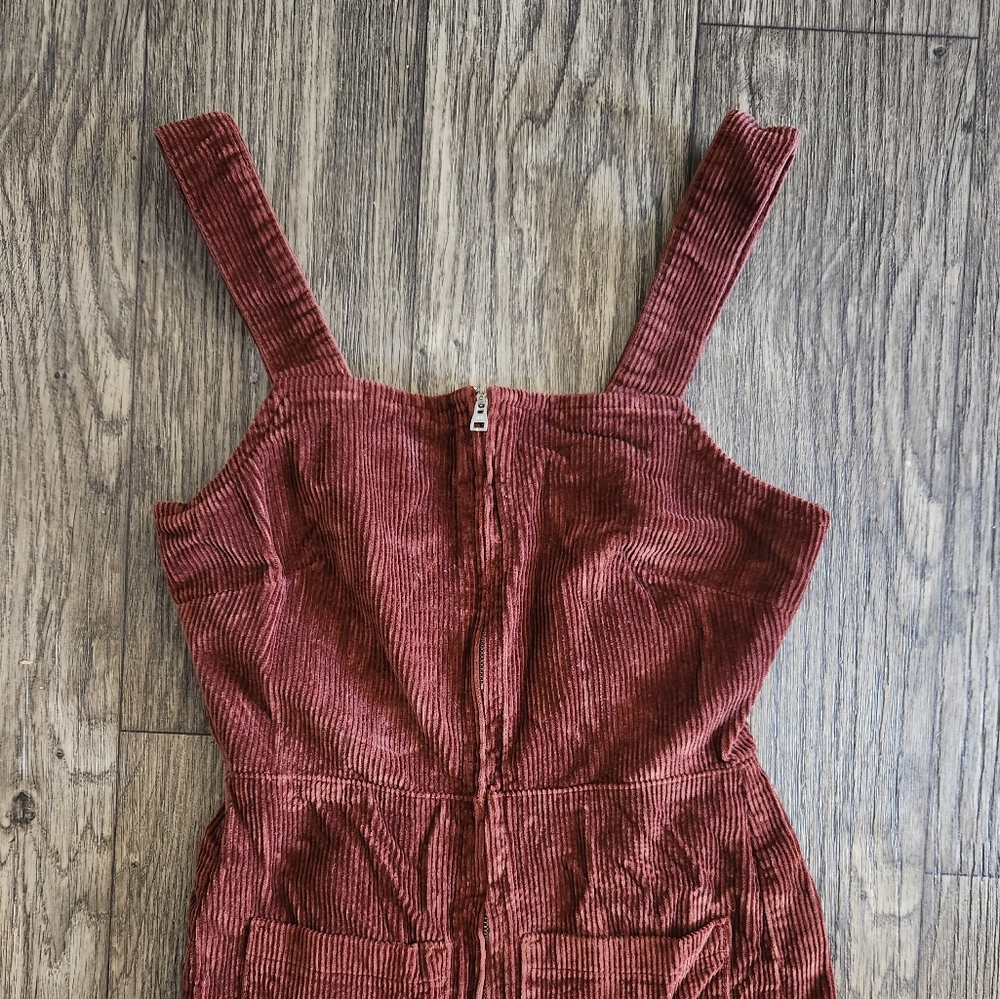 Free People Luna Corduroy Jumpsuit Overalls Size 4 - Picture 5 of 13